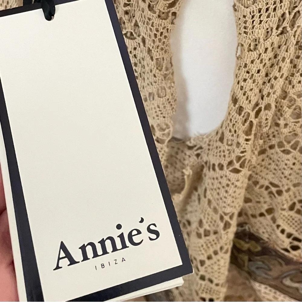 Annie’s Ibiza Annie’s Archive 1970’s Hand Crochet Gown Maxi Dress